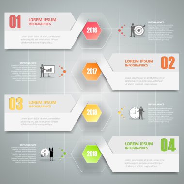 Timeline infographics design. Business concept infographic,Vector illustration.  clipart