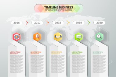 Timeline infographics design. Business concept infographic,Vector illustration.  clipart