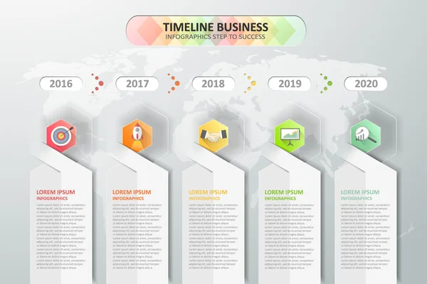 Tijdlijn infographics ontwerp. Business concept infographic, vector illustratie. — Stockvector