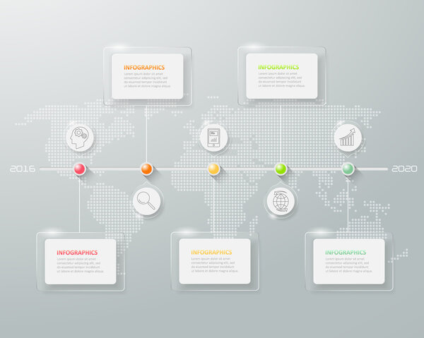 Mordern business timeline infographic template. 