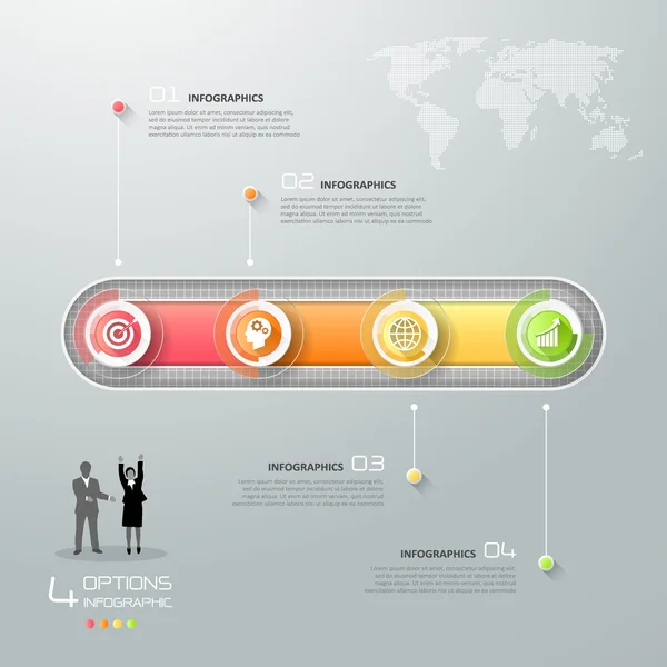 Сучасний бізнес 5 варіантів інфографіки . — стоковий вектор