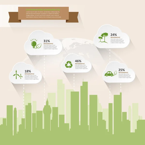 Let's save the Earth, Ecology concept infographics Royalty Free Stock Vectors