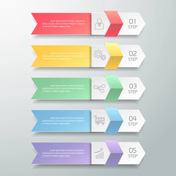 Modèle infographique abstrait. peut être utilisé pour la mise en page du flux de travail, diagramme, options de nombre — Image vectorielle