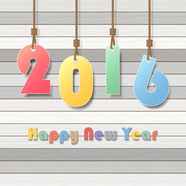 Kartkę z życzeniami szczęśliwego nowego roku 2016. Wektor ilustracja eps10 — Wektor stockowy