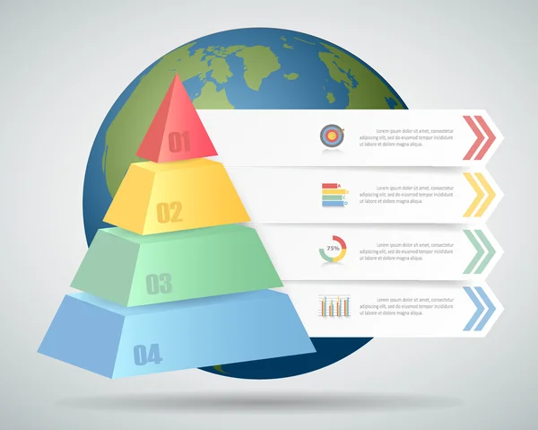 Navrhnout Infographic šablony 4 kroky. — Stockový vektor