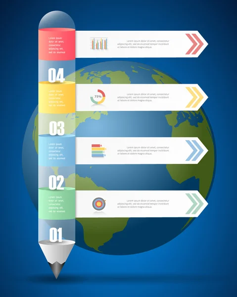 Design-Infografik-Vorlage für Business-Konzept — Stockvektor