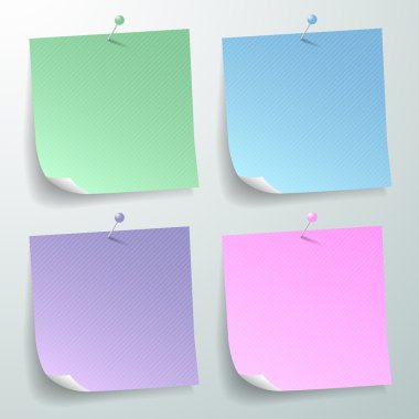 Pastel kağıtları Not ile PIN, seçenekleri not, Not adımlar, 