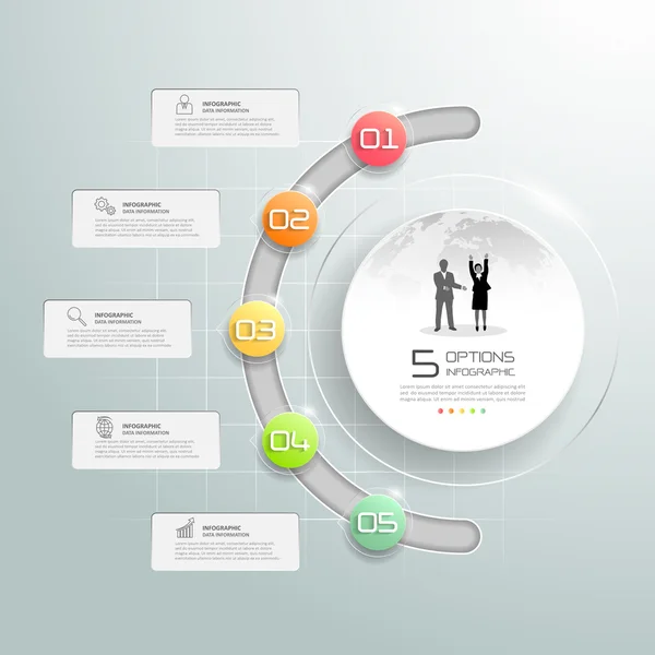 Cirkel infographic formgivningsmall, Business tidslinjen infographic — Stock vektor