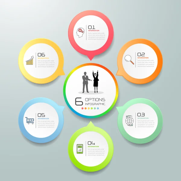 Tasarım daire Infographic şablonu, iş kavramı Infographic