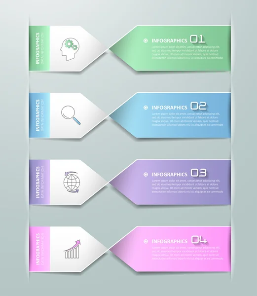 Pastel espiral paso opciones banner. Plantilla infográfica , — Vector de stock