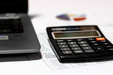 Hesap makinesi ile muhasebe Resepsiyon