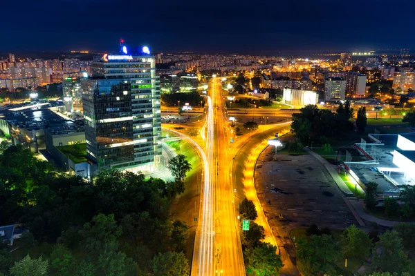 Ufo kule gece görünümünden Bratislava