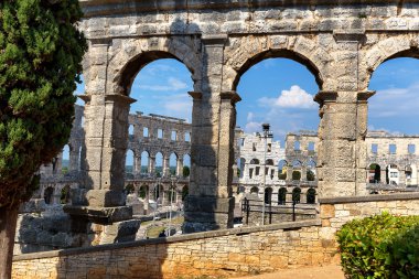 Pula, Hırvatistan, Avrupa'nın antik Roma amfi tiyatro