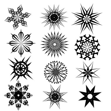 Yıldız Vektör dövmeler ayarla