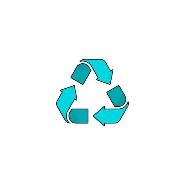 Recycling symbol vector logo isolated on white background — Stock Vector