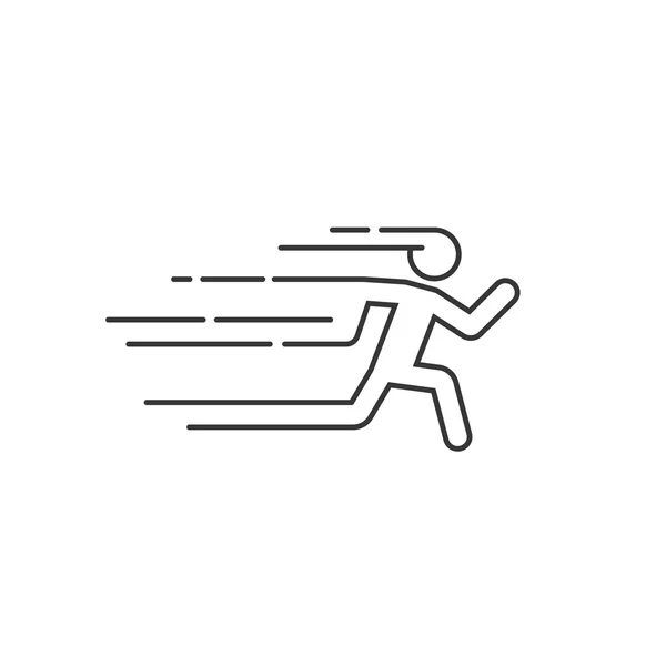 Preto correndo homem ilustração com movimento desfoque pista