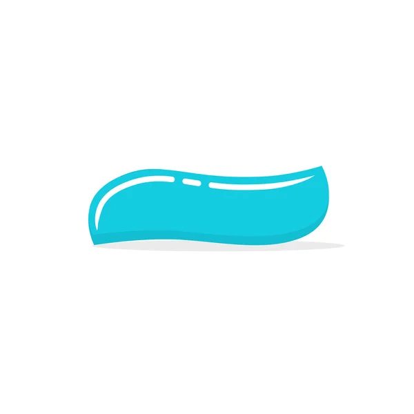 Illustrazione vettoriale goccia dentifricio blu, gel blob, crema — Vettoriale Stock