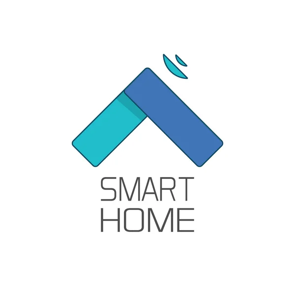 Símbolo del logotipo del hogar inteligente aislado sobre fondo blanco — Archivo Imágenes Vectoriales