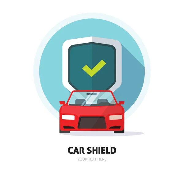 Знак охранника автомобиля знак, логотип страхования столкновения, безопасность, эмблема защиты — стоковый вектор