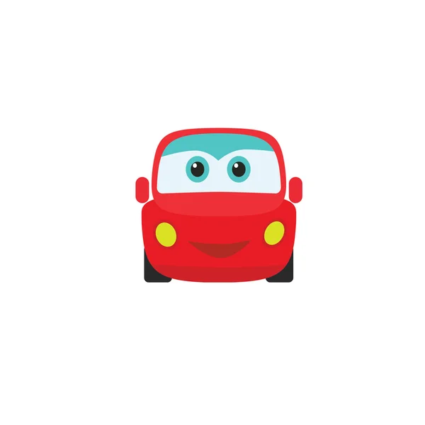 Auto auto kreslené vektorové ikony. Děti málo hračka s očima — Stockový vektor