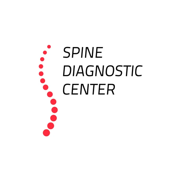 Logotipo do centro de diagnóstico espinhal isolado, símbolo da clínica de cirurgia da coluna —  Vetores de Stock