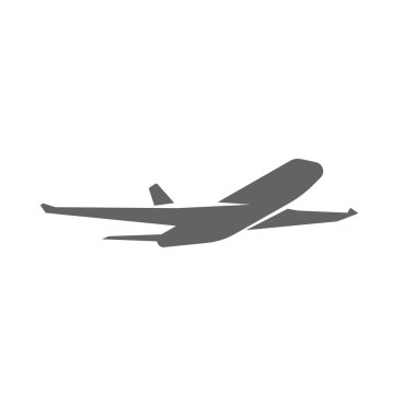 Plane taking off silhouette vector illustration