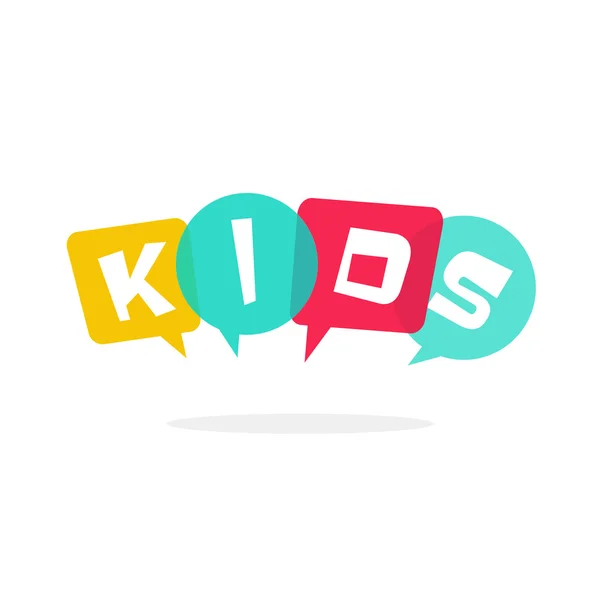 Kids vector logo children education school logotype — Stock Vector