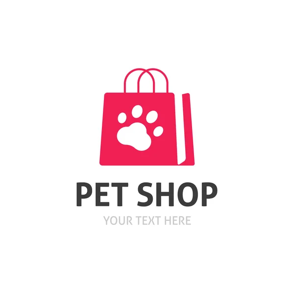 Evde beslenen hayvan dükkan logo vektör beyaz, Hayvanat Bahçesi mağaza logo izole