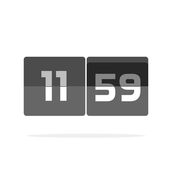 Timer counter vector icon, countdown clock digits board — Stock Vector