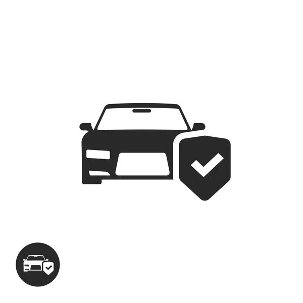 Auto-Schutz-Vektor-Symbol isoliert, Konzept der Autoversicherung Symbol — Stockvektor