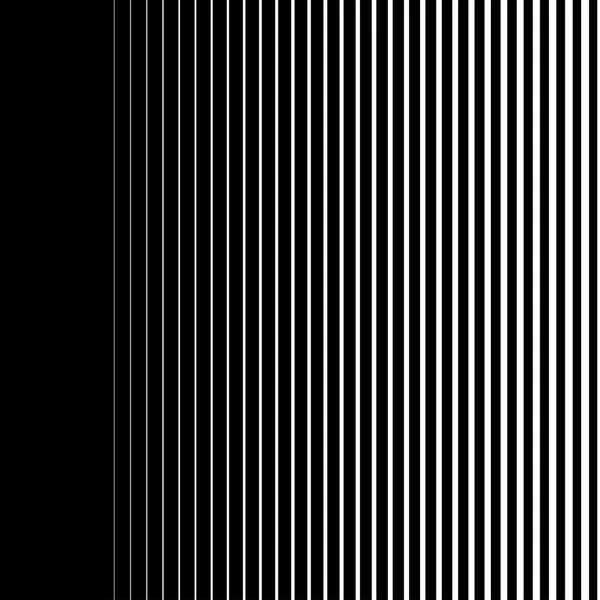 Gradient thik to thin lines background vector black stripes pattern — Stock Vector