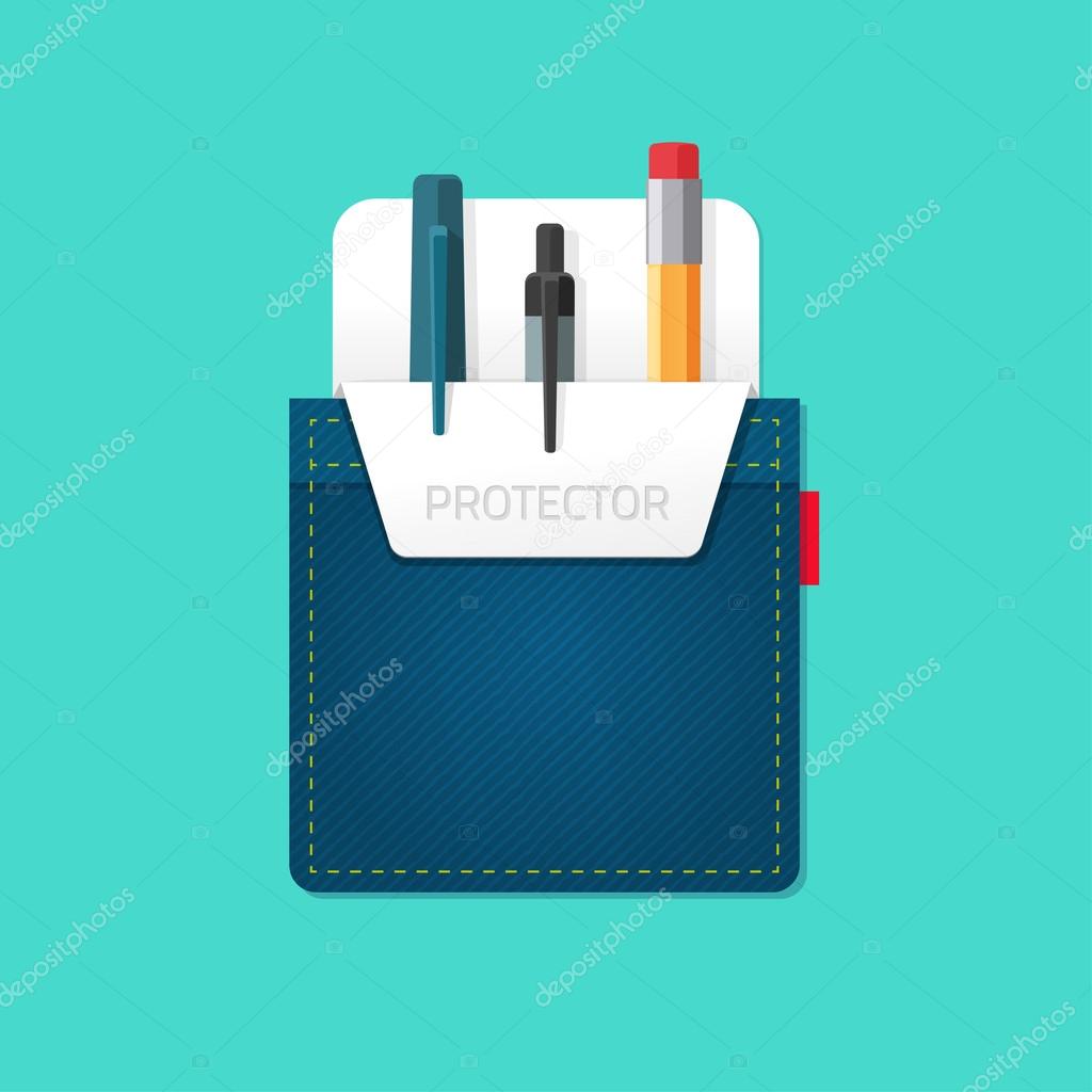 Jeans pocket protector vector illustration Stock Vector Image by