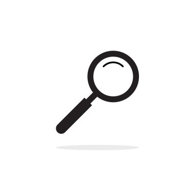 Büyüteç camı vektör simgesi, büyüteç büyütme, büyütmek sembolü,