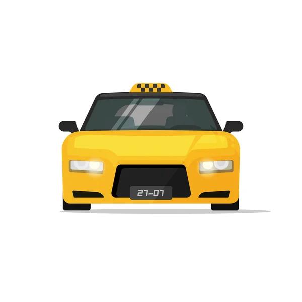 Taxi car isolated luxury front view vector illustration — Stock Vector