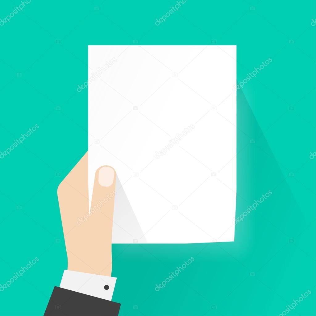 手拿着纸样机空矢量插图 白纸 图库矢量图像 C Vladwel 手拿着纸样机空矢量插图 白纸 图库矢量图像 C Vladwel