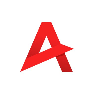 Mektup bir logo vektör şablonu soyut, geometrik logo izole keskin