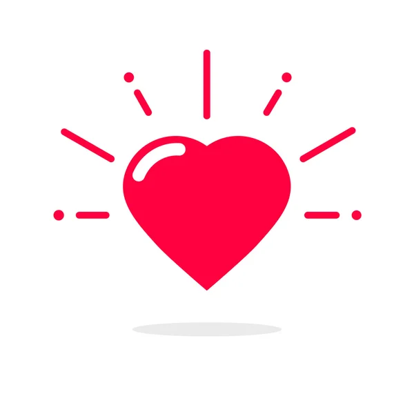 Vetor ícone coração feliz isolado no fundo branco — Vetor de Stock