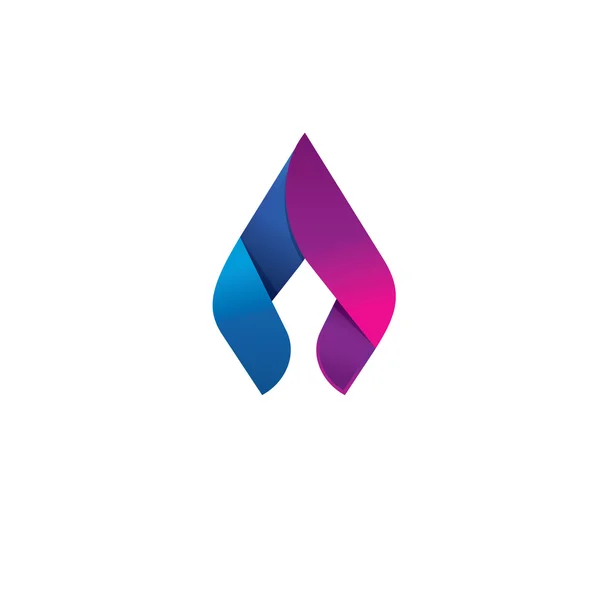 Flame vector logo design concept, beauty spear, elegant candle — Stock Vector