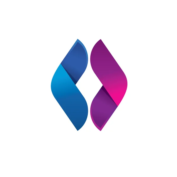 Letter O-logo, abstracte schoonheid blad dubbele oneindigheid lus merk — Stockvector