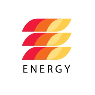 Enerji güç vektör logo şablonu, leter E marka