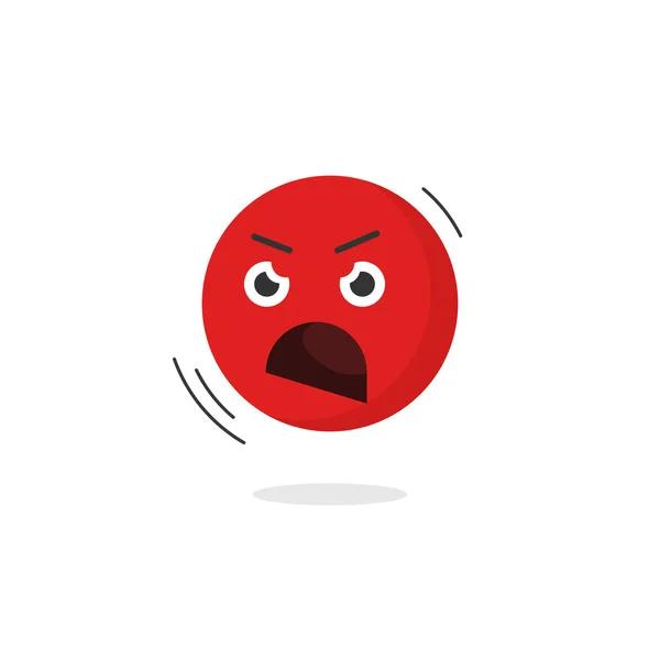 Angry emoticon face vector icon isolated, shouting emoji negative emotion