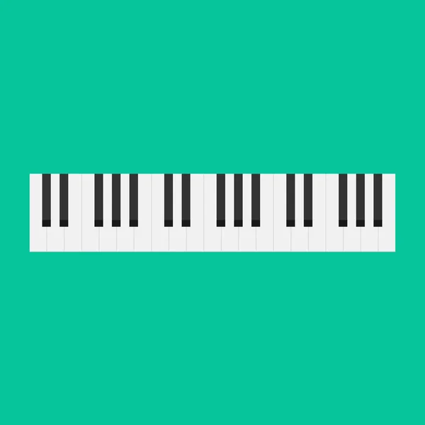 Teclas de piano vector ilustración aislado, teclado instrumento musical — Vector de stock