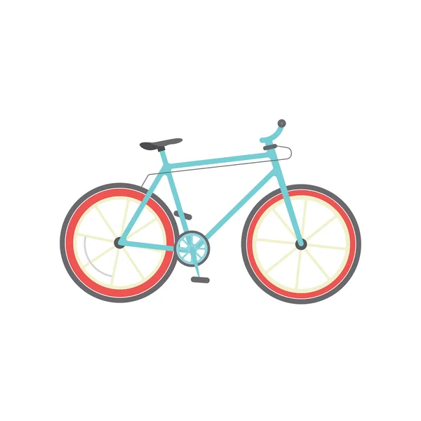 Illustration vectorielle isolée de vélo, vélo de dessin animé plat — Image vectorielle