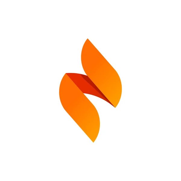 Vector logo ontwerp geïsoleerde, scherpe speer elegante geometrische kaars Flame — Stockvector