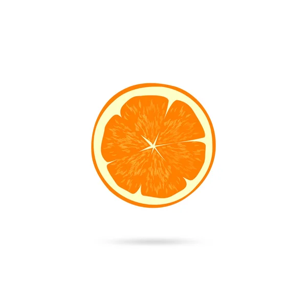 Vetor de ícone de fatia de laranja isolado no fundo branco — Vetor de Stock