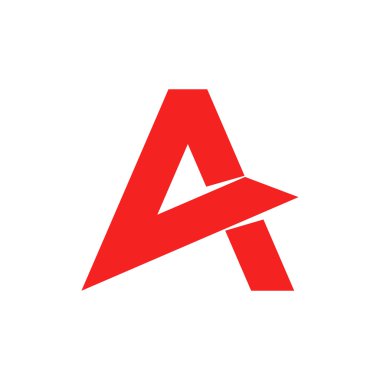 Soyut mektup bir logo vektör şablonu düz geometrik logo