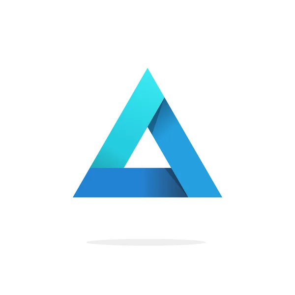 Driehoek logo met strikte hoeken vector geïsoleerd op witte achtergrond — Stockvector