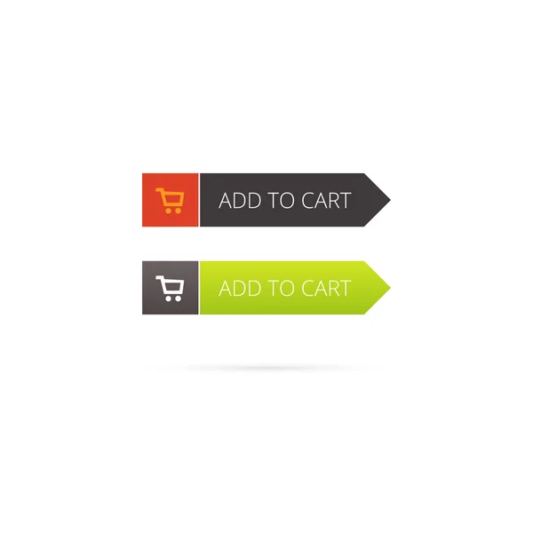 Adicionar ao carrinho botão vetor com ícone de compras —  Vetores de Stock