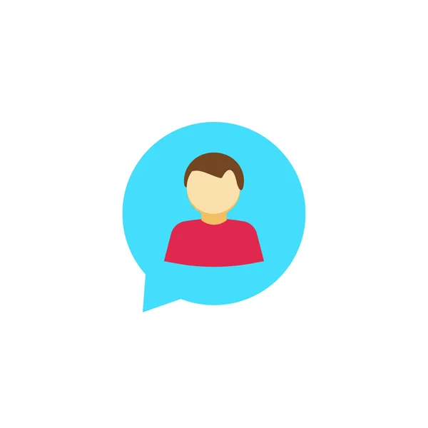 Person Chat Icon Vektor isoliert, sprechendes Symbol, Dialoglogo, Nachricht — Stockvektor