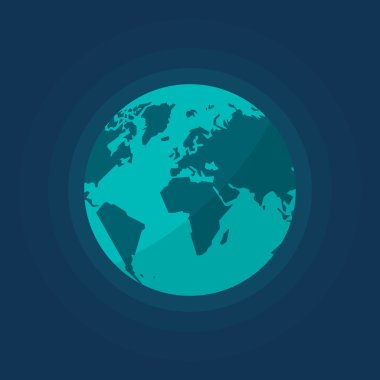 Earth dünyanın gelen izole uzay vektör çizim